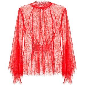 Alice Mcall - Red Lace Tunic - Size 36 (8 AUS)